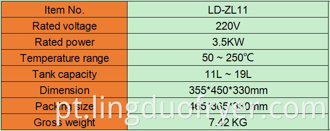 11l Single Electric Fryer Produt Details